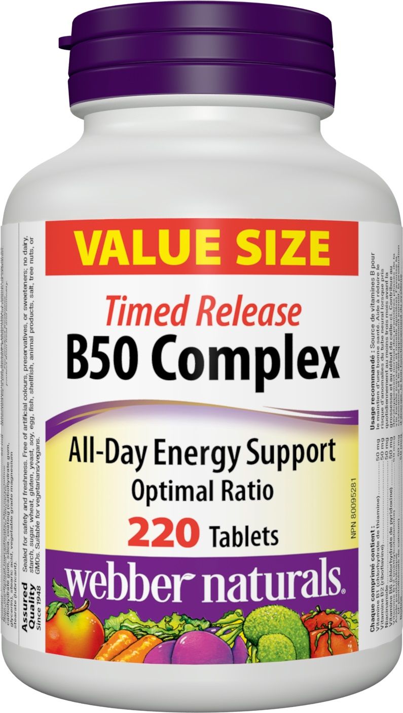 Vitamin В50 Complex, 220 таблетки, Webber Naturals | Ozone.bg