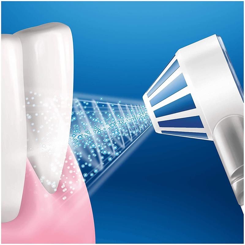 Зъбен душ Oral-B - OxyJet MD20, 5 степени, 600 ml, бял/син | Ozone.bg