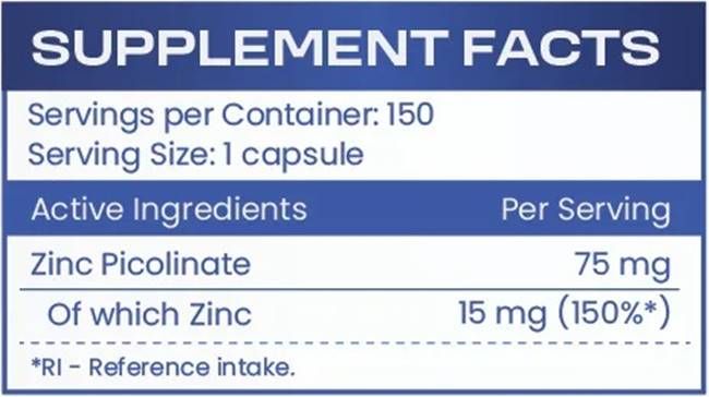 Zinc Picolinate, 150 капсули, HS Labs | Ozone.bg