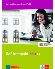 DaF kompakt Neu A1: Kurs- und Ubungsbuch + MP3-CD / Немски език - ниво A1: Учебник и учебна тетрадка + MP3-CD -1