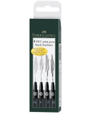 Комплект мастилени черни моливи Faber-Castell - 4 броя -1