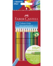 Цветни акварелни моливи Faber-Castell Grip 2001 - 12 броя -1
