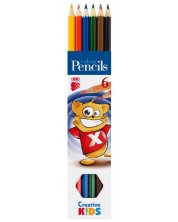 Цветни моливи ICO Creative Kids - 6 цвята -1