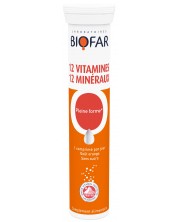 12 Vitamines + 12 Mineraux, 20 ефервесцентни таблетки, Biofar