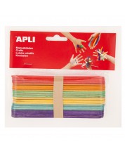 Плоски дървени пръчици APLI - Цветни, 15 х 1,8 cm -1