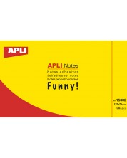Самозалепващи листчета APLI 12,5 х 7,5 cm, неоново жълто -1