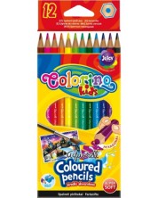 Цветни акварелни моливи - Комплект от 12 цвята с четка -1