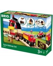 Комплект Brio - Влак с релси и аксесоари, Ферма, 20 части -1
