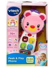 Детска играчка Vtech - Телефон розово меченце (на английски език)