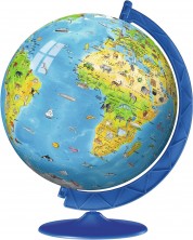 3D Пъзел Ravensburger от 180 части - Глобус карта на света