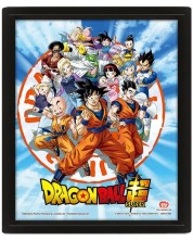 3D плакат с рамка Pyramid Animation: Dragon Ball Super - Goku and the Z Fighters