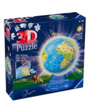 3D Пъзел Ravensburger от 188 части - Детски глобус