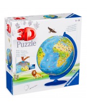 3D пъзел Ravensburger от 180 части - Глобус за деца -1