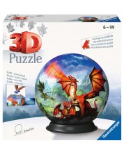 3D Пъзел Ravensburger от 72 части - Мистичен дракон