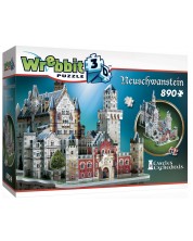 3D пъзел Wrebbit от 890 части - Замъкът Нойшванщайн -1