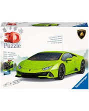 3D Пъзел Ravensburger от 108 части - Lamborghini Huracán EVO Verde