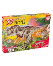 3D пъзел Educa от 82 части - T-Rex