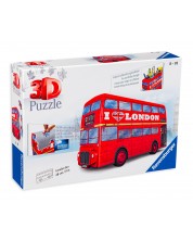 3D пъзел Ravensburger от 216 части - Моливник-Лондонски автобус -1
