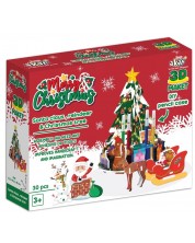3D макет Akar - Коледна шейна и Дядо Коледа -1