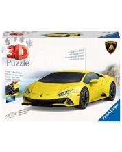 3D Пъзел Ravensburger от 108 части - Lamborghini Huracán EVO-Giallo -1