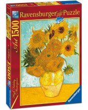 Пъзел Ravensburger от 1500 части - Слънчогледи, Винсент ван Гог -1