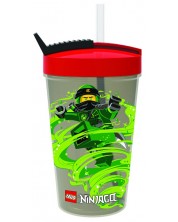 Чаша със сламка Lego - Ninjago Lloyd, 500 ml