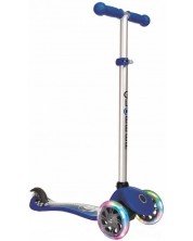 Тротинетка Globber Primo Fantasy със светещи колела - Състезателен принт и син цвят -1