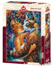 Пъзел Art Puzzle от 1000 части - Танцът на влюбените котки, Леонид Афремов -1