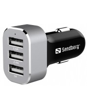 Зарядно за кола Sandberg - Multi Car Charger, USB-A, 36W,черно -1
