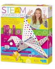 Комплект за оригами 4M Steam Powered Girls - Птица с двигател