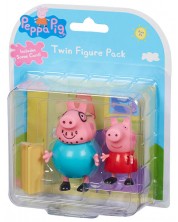 Комплект фигурки Peppa Pig - 2 фигурки с декор, асортимент