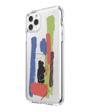 Калъф Speck - Presidio Clear Print, iPhone 11 Pro Max, Paint Splatter