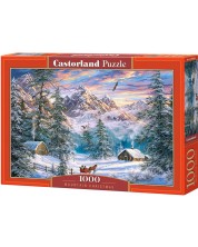 Пъзел Castorland от 1000 части - Коледа в планината, Абрахам Хънтър -1