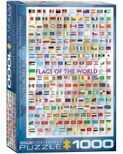 Пъзел Eurographics от 1000 части - Световни флагове -1