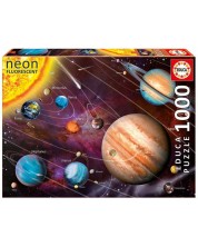 Неонов пъзел Educa от 1000 части - Слънчевата система -1