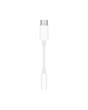 Адаптер Apple - MU7E2ZM/A, USB-C/жак 3.5 mm, бял