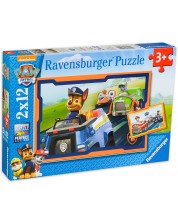 Пъзел Ravensburger от 2 x 12 части - Пес патрул в действие -1