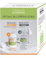 A-Derma Biology Комплект - Серум 3 в 1 Hyalu и Озаряващ бустер серум Energy C, 2 x 30 ml