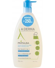 A-Derma Primalba Почистващ гел за коса и тяло, 750 ml (Лимитирано) -1