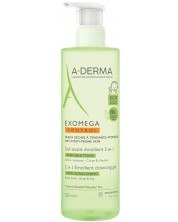 A-Derma Exomega Control Емолиентен почистващ гел 2 в 1, 500 ml -1