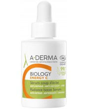 A-Derma Biology Energy C Озаряващ бустер серум, 30 ml