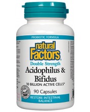 Acidophilus & Bifidus, 90 капсули, Natural Factors