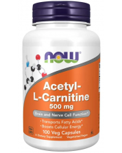 Acetyl L-Carnitine, 500 mg, 100 капсули, Now -1