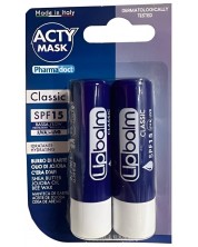 Acty Mask Classic Комплект балсами за устни с алое вера, SPF15, 2 х 5.7 ml, Pharmadoct
