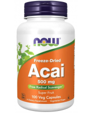 Acai, 500 mg, 100 капсули, Now