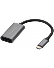 Адаптер Sandberg - USB-C/DisplayPort Link, сив