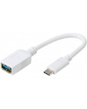 Адаптер Vivanco - 39837, USB-A/USB-C, бял