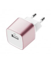 Зарядно устройство Celluarline - Unique Design, USB-A, 10W, розово -1