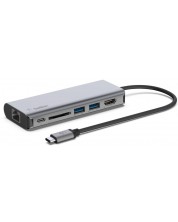 Адаптер Belkin - Multiport USB-C 6-in-1, сив