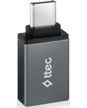 Адаптер ttec - OTG Converter, USB-C/USB-A, черен
